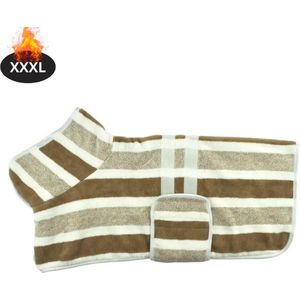 Bovista Hondenbadjas - Hondenhanddoek - Voor Honden - Hondenkleding - Hondentrui - Hoodie - Sneldrogend - Koffie - XXXL