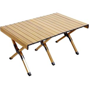 Campingtafel inklapbaar aluminium houtlook met handige draagtas camping table