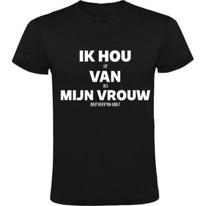 Ik hou er van als mijn vrouw Bier voor mij haalt Heren t-shirt | pils | valentijnsdag | bruiloft | huwelijk | liefde | vrijgezel | Zwart