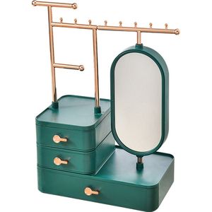 Cosmetische opbergdoos/high-end prachtige dressing box/multifunctioneel sieradenrek/sieraden opbergdoos Groen