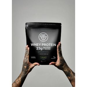 Social Training club: Whey Protein 1KG – Apple Pie - Grass-Fed Eiwit Shake – Hoog Eiwitgehalte (23,6g) –Whey Protein – Glutenvrij – 1000gr – Heerlijke Smaak