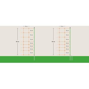 Euro Netz Euro schapennet 50m/90cm schrikdraad enkele punt