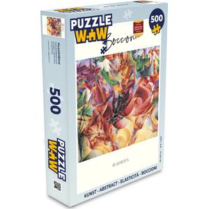 Puzzel Kunst - Abstract - Elasticità - Boccioni - Legpuzzel - Puzzel 500 stukjes