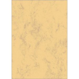 Sigel designpapier - A4 - marmer zandbruin - 90 grams - 100 vel - SI-DP262