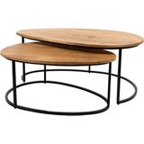 Salontafel Hannover organisch set van 2 mangohout - Naturel