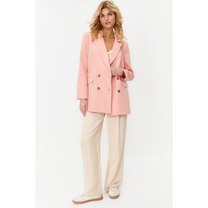 Trendyol Lichtroze Oversized Gevoerd Geweven Blazerjack Met Knopen Twoaw22Ce0167