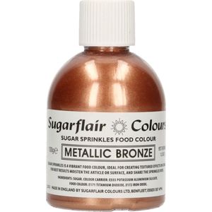 Sugarflair Sugar Sprinkles - Metallic Bronze - 100g - Gekleurde Suiker - Eetbare Taartdecoratie