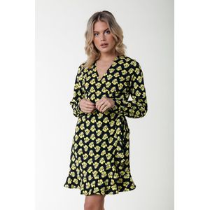 Colourful Rebel Telsi Small Flower Long Sleeve Wrap Dress LS - XS