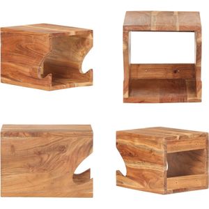 vidaXL Wandfietsenrek 35x25x25 cm massief acaciahout - Fietsenrek - Fietsenrekken - Houten Fietsenrek - Houten Fietsenrekken