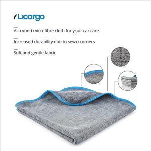 Microvezeldoeken met 380 GSM voor zachte autoverzorging - 40x40 cm (12) - superabsorberende en zachte - pluisvrije autoreinigingsdoeken, autodroogdoek voor het reinigen, poetsen, detailleren