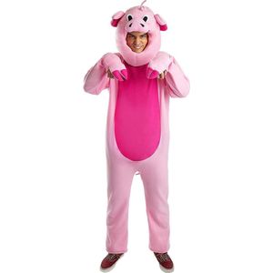 FUNIDELIA Varken Verkleedset - Dieren Kostuum voor Mannen - Maat: S - Roze