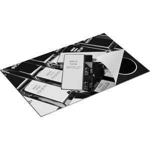 Chefcare Inductie Beschermer Goud Staven - Zwart Wit - 85x50 cm - Afdekplaat Inductie - Kookplaat Beschermer - Inductie Mat