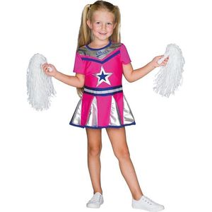 Rubie's Verkleedkostuum Cheerleader Meisjes Roze Maat 140