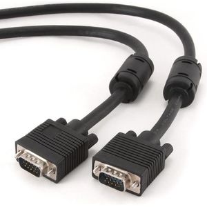 Premium VGA monitor kabel met ferriet kernen - CU koper aders / zwart - 3 meter