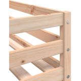 vidaXL - Stapelbed - met - gordijnenx200 - cm - grenenhout - wit - en - zwart