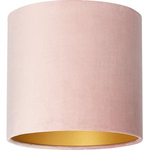 Uniqq Lampenkap velours roze Ø 25 cm - 25 cm hoog