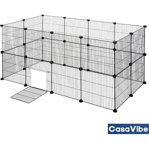 CasaVibe Kooi / Ren voor - Cavia - Hamster - Konijn - Puppy – Kitten - Cavia Kooi Binnen - Konijnenren binnen - Cavia Hok - Hamsterkooi – Puppyren