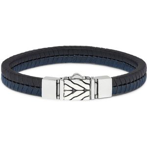 SILK Jewellery - Zwarte Armband - Chevron - 157BBU.22 - Maat 22,0