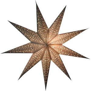 Kerstster met verlichtingsset nr. 40 Zilveren ster ""glitter"" - Kerstverlichting - Kerstdecoratie - Ø 60 cm - Kerst