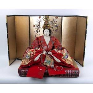 Fine Asianliving Antieke Japanse Keizer en Keizerin Hina Ningyo Meiji Stijl Set/2