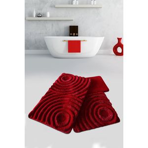 Asir - Bathmat set (3 stuks) - Rood