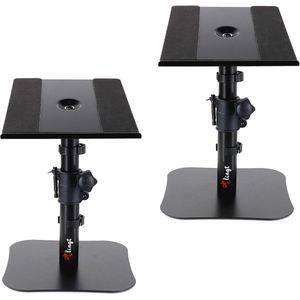 Desktop Speaker Stand voor Studiomonitors - Verstelbare Hoogte en Kantelhoek - Stabiele Basis voor Bureau