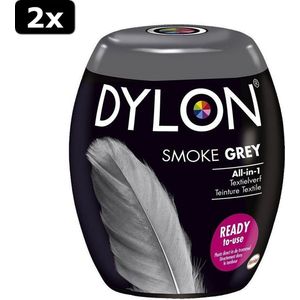 2x Dylon Machinewas Textielverf Smoke Grey 350 gr