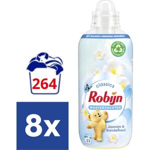 Robijn Wasverzachter Jasmijn & Sandelhout - 8 x 825 ml (264 wasbeurten)