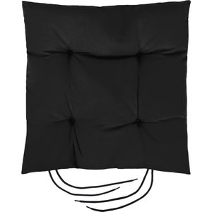 Tuin Stoelkussen met Lint - Matras Kussen voor Binnen en Buiten - Eetkamer Kussen - Waterproof Zitkussens voor Stoelen - 40cm x 40cm