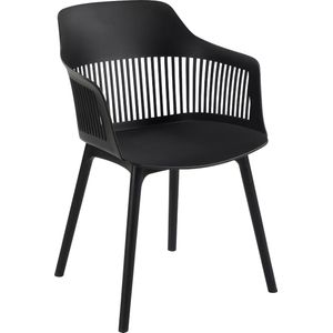 Vente-unique Set van 2 tuinstoelen van polypropyleen - Zwart - SOHO L 57 cm x H 83 cm x D 55.5 cm