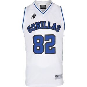 Gorilla Wear San Mateo Jersey Tank Top - Wit/Blauw - S