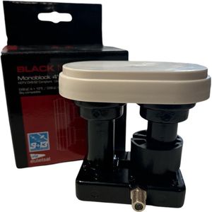 Duo lnb voor Astra 1 en 3 met 1 aansluiting Monoblock 4 graden LNB voor schotels van 80 tot 100 cm
