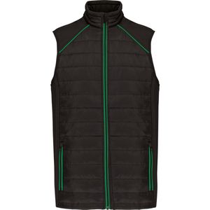 WK. Designed To Work Bodywarmer Day To Day in twee stoffen WK606 - Black / Kelly Green - L