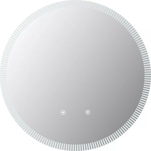 Vente-unique Verlichte ronde badkamerspiegel met antibewasemingsfunctie - D60 cm - VERECIO