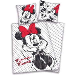 Minnie Mouse dekbedovertrekset 140x200/65x65cm 100% katoen