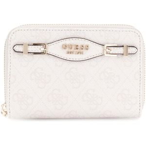 GUESS Portemonnee Katya SLG Medium Zip Around Wallet White Logo Crème
