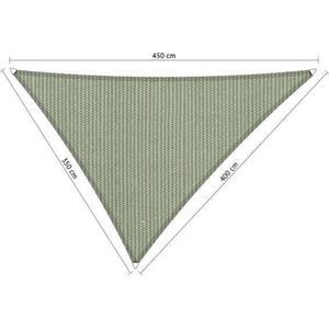 Shadow Comfort® Ongelijkzijdige Schaduwdoek - UV Bestendig - Zonnedoek - 350 x 400 x 450 CM - Moonstone Green