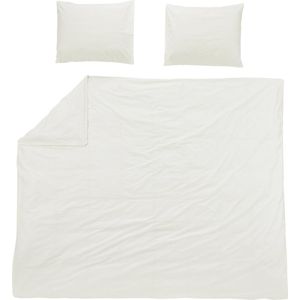 Meyco Home Uni dekbedovertrek tweepersoons - offwhite - 240x200/220cm