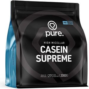 PURE Casein Supreme - 2000gr - vanille - micellaire caseine - eiwitshake - langzame eiwitten - caseïne eiwit