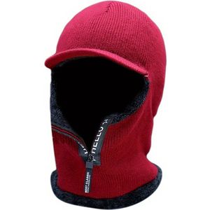 Wintermuts - Heren - Dames - Volwassenen - Muts - Ski Mask - Bivakmuts - Balaclava - Ski Masker - Full Face Mask - Winter - Bordeaux