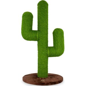 Moowi Krabpaal Cactus voor kat – Sisal – Groen en bruin – 70 cm - Incl. speeltje - Design