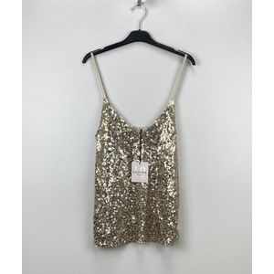 Glitter topje, goudkleurig, one size