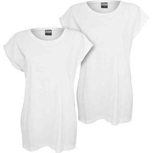 Urban Classics - Extended Shoulder 2-pack Top - S - Wit
