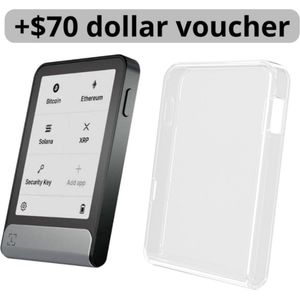 Ledger Flex + $70 Bitcoin Voucher + Beschermhoes Transparant - Hardware Wallet - Wallet voor Bitcoin, Ethereum en vele andere crypto