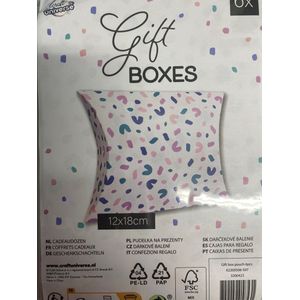 Craft Universe - Gift Boxes Wit/Multicolour - 6 Stuks - 12x18cm