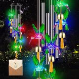 Buiten Wind Chimes Mum Gif Led Zonnelampen Kleur Veranderend - Moederdagcadeau Moeder - Tuinverlichting Op Zonne-energie - Hanglamp Voor Tuin Patio Balkon Decoratie