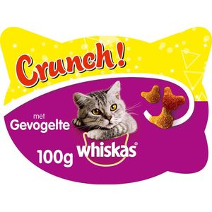 Whiskas Crunch - Kattensnack - 6 x Kip Kalkoen Eend 100 g