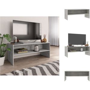 vidaXL TV-meubel Vintage - Bewerkt hout - 100x40x40 cm - Betongrijs - Kast