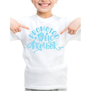 Grote broer - - Kinder T-Shirt - Wit - Maat 122 /128 - T-Shirt leeftijd 7 tot 8 jaar - Grappige teksten - Cadeau - Shirt cadeau - verjaardag -