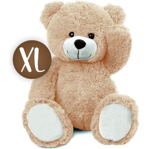 Teddybeer Bart (Beige) Pluche Knuffel Knuffelbeer 50 cm - speelgoed knuffels voor kinderen jongens meisjes - beer bear brown xxl - valentijn valentijnsdag valentijnscadeau kado voor hem haar - grote teddy beer